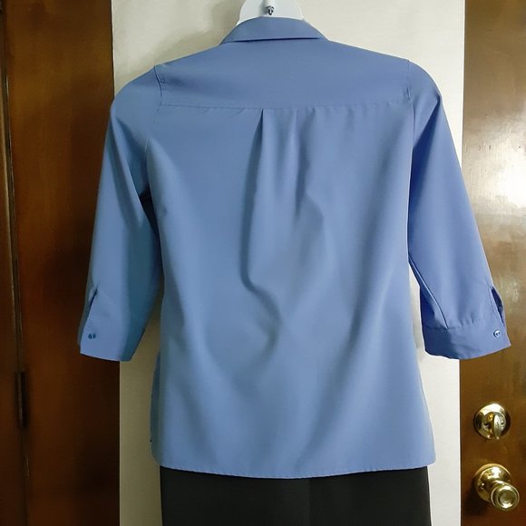 CROFT & BARROW/WOVEN STRETCH BLOUSE/MEDIUM - Picture 3 of 8